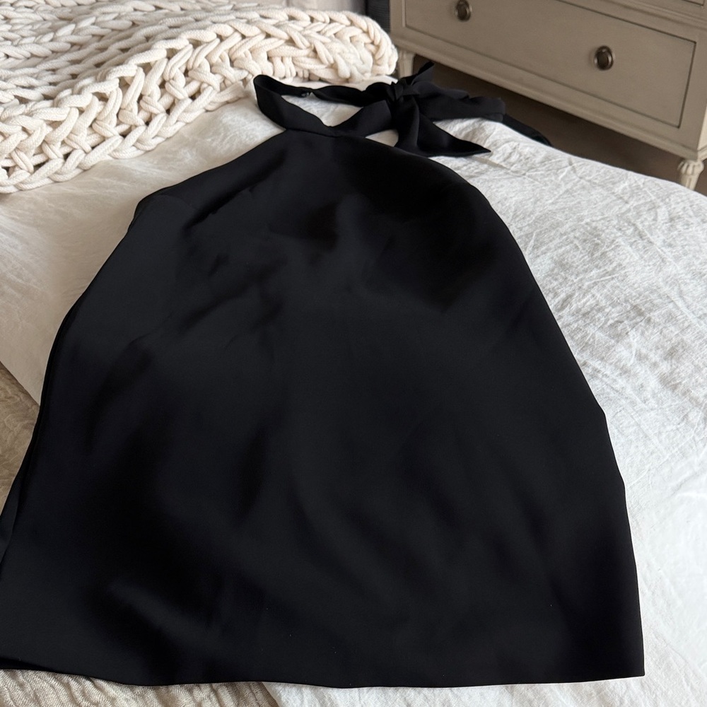 Mango Black halter Dress